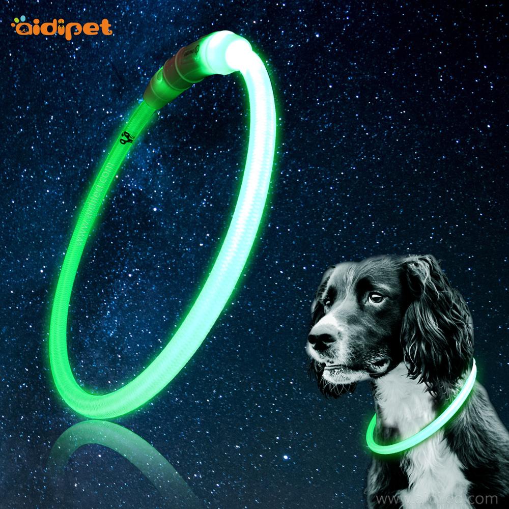Dog Collar, Led Pet Necklace Pet Collar, USB Rechargeable Smart Flashing Led Safety Dog Neck Loop