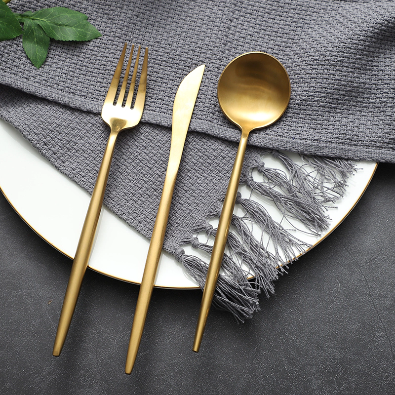Wholesale Restaurant Cutlery, Gold cutlery Sets, Stainless Steel Flatware for Wedding Hotel Restaurant