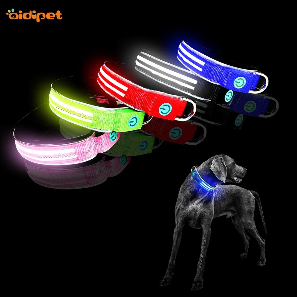 Winter Style Led Dog Collar for Big Dogs Let Dogs Beseen Safe High Quality Pet Collar Amazon Top Selling Pet Item