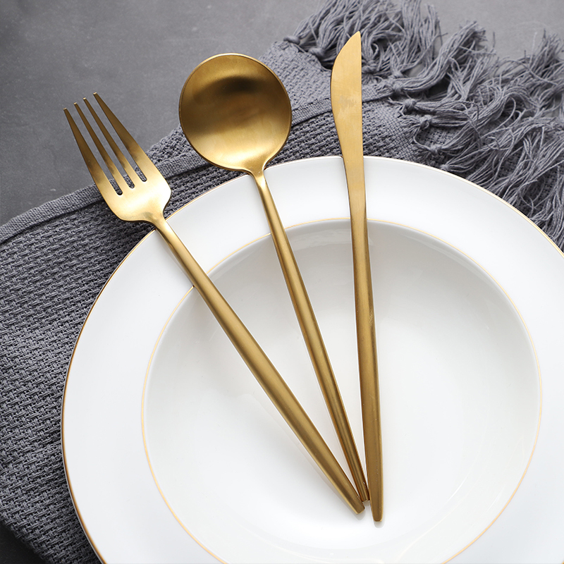 Wholesale Restaurant Cutlery, Gold cutlery Sets, Stainless Steel Flatware for Wedding Hotel Restaurant