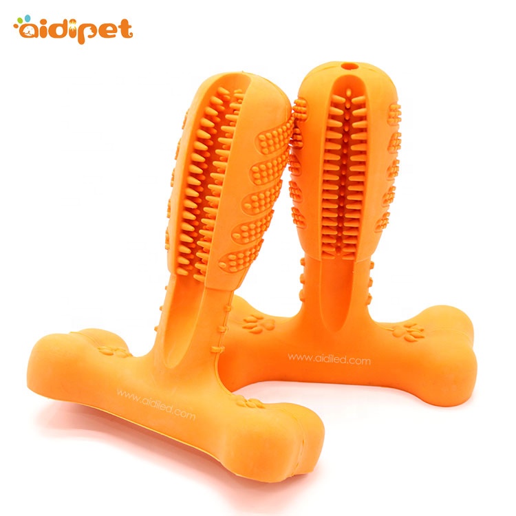Natural Environmental Rubber Dof ToothbrushToy for Dog Dental Health Toothbrush Stick for Dog Chewing