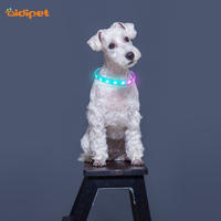 RGB Led DogCollar Large Battery Capacity Coloful Shining Collar for Dogs Free Size to Cut USB Rechargeable