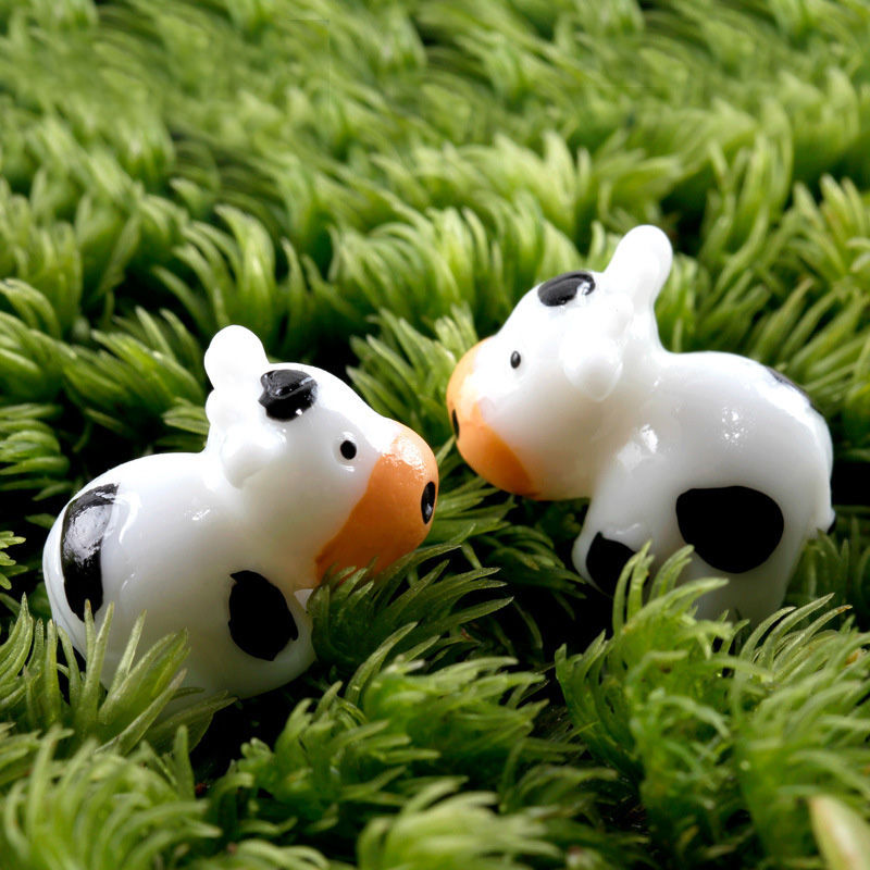 4 Pcs DIY Fairy Garden Cute Mini Animal Plant Mushroom Figurines ResinAccessories For Home Decorations