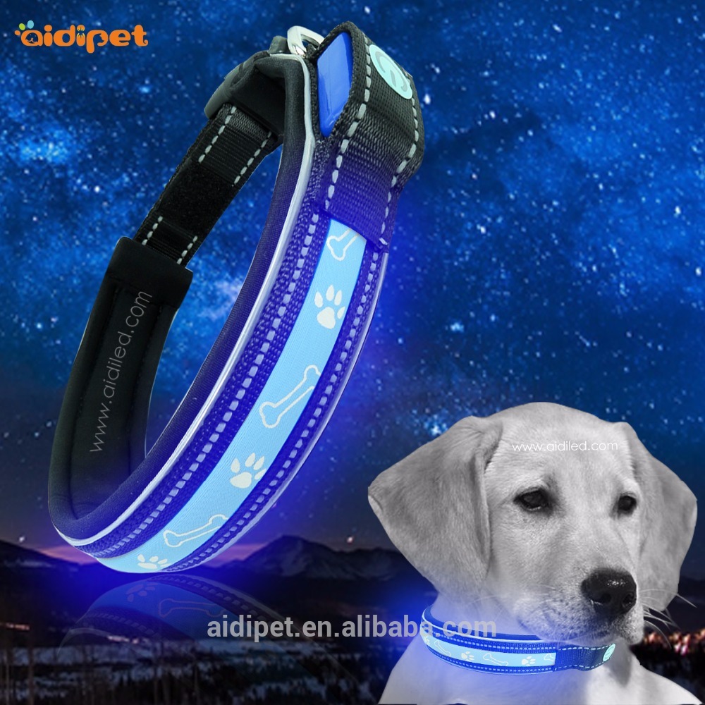 High Light Glowing Led Dog Collar Reflective Waterproof