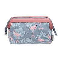 Osgoodway2Flamingo Waterproof Make up Bag Cotton Canvas Trendy Cosmetic Storage Bag