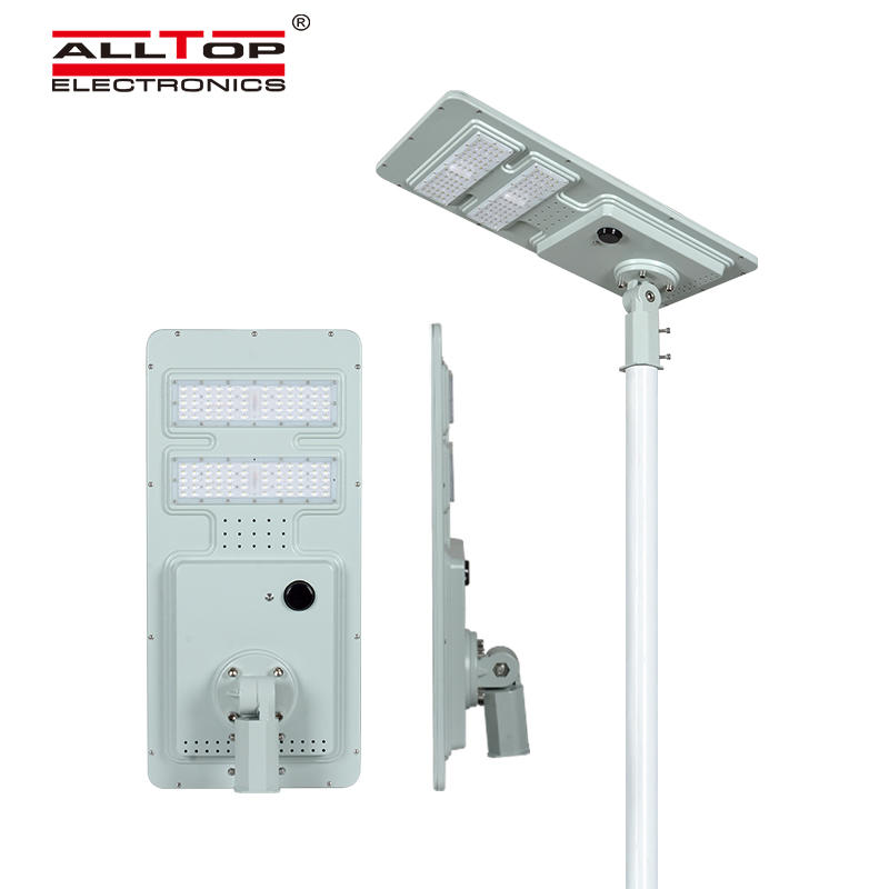 ALLTOP High quality outdoor lighting microwave induction ip65 smd 40w 60w 120w 180w integrated all in one led solar street light