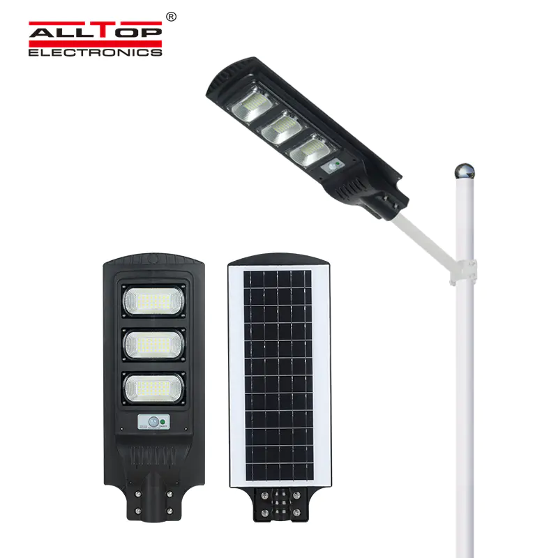 Outdoor waterproof ip65 30w 60w 90w intergrated all in one solar led street light with solar motion sensor