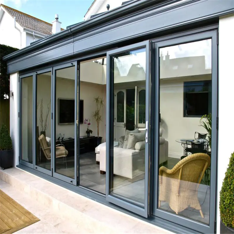 8mm Single Glass Horizontal Modern Excellent Quality Aluminum Sliding Door for Villa or House