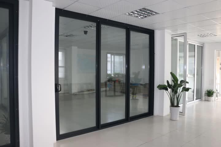 Exterior Aluminum Double Tempered Glass Sliding Door For House