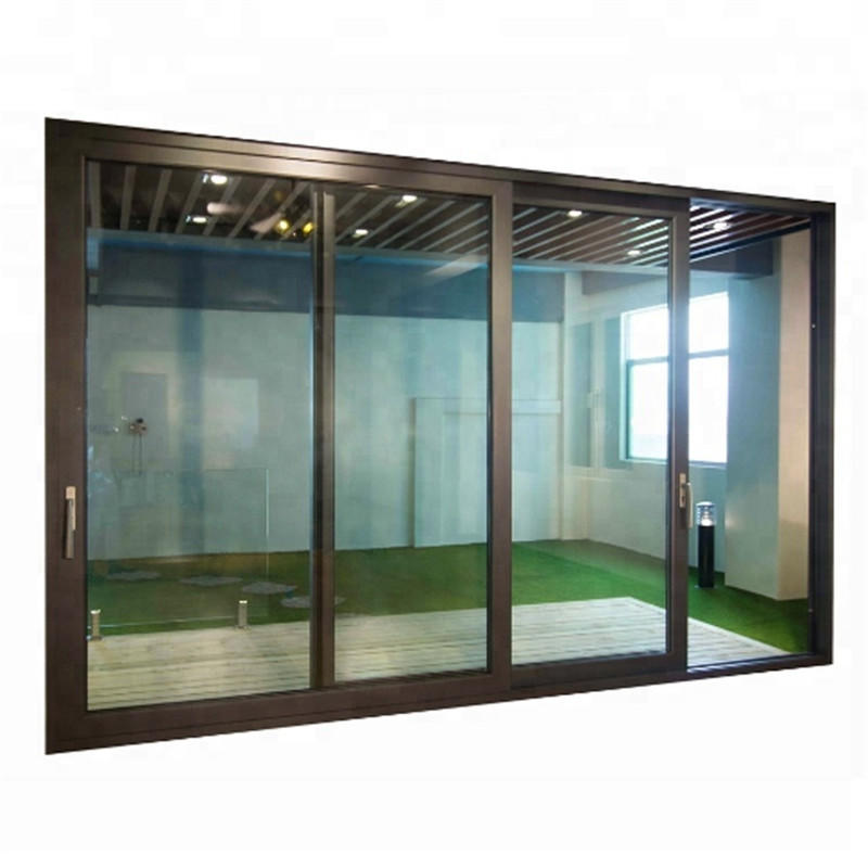 Heat Insulation Aluminium Framed Sliding Glass Door Exterior Door
