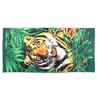 Cheap Custom Adults Luxury Polyester Sublimation Printed Bath Towel with Tiger Animal