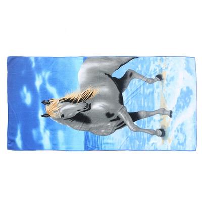 Free Sample Wholesale Large Microfiber Printed Horse Bath Towel
