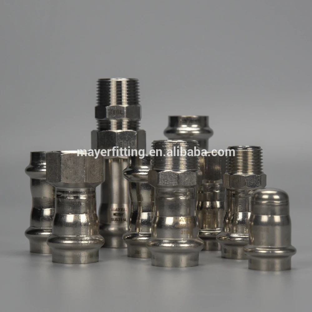 Stainless steel fire water pipe fittings adjust Female coupling Propress