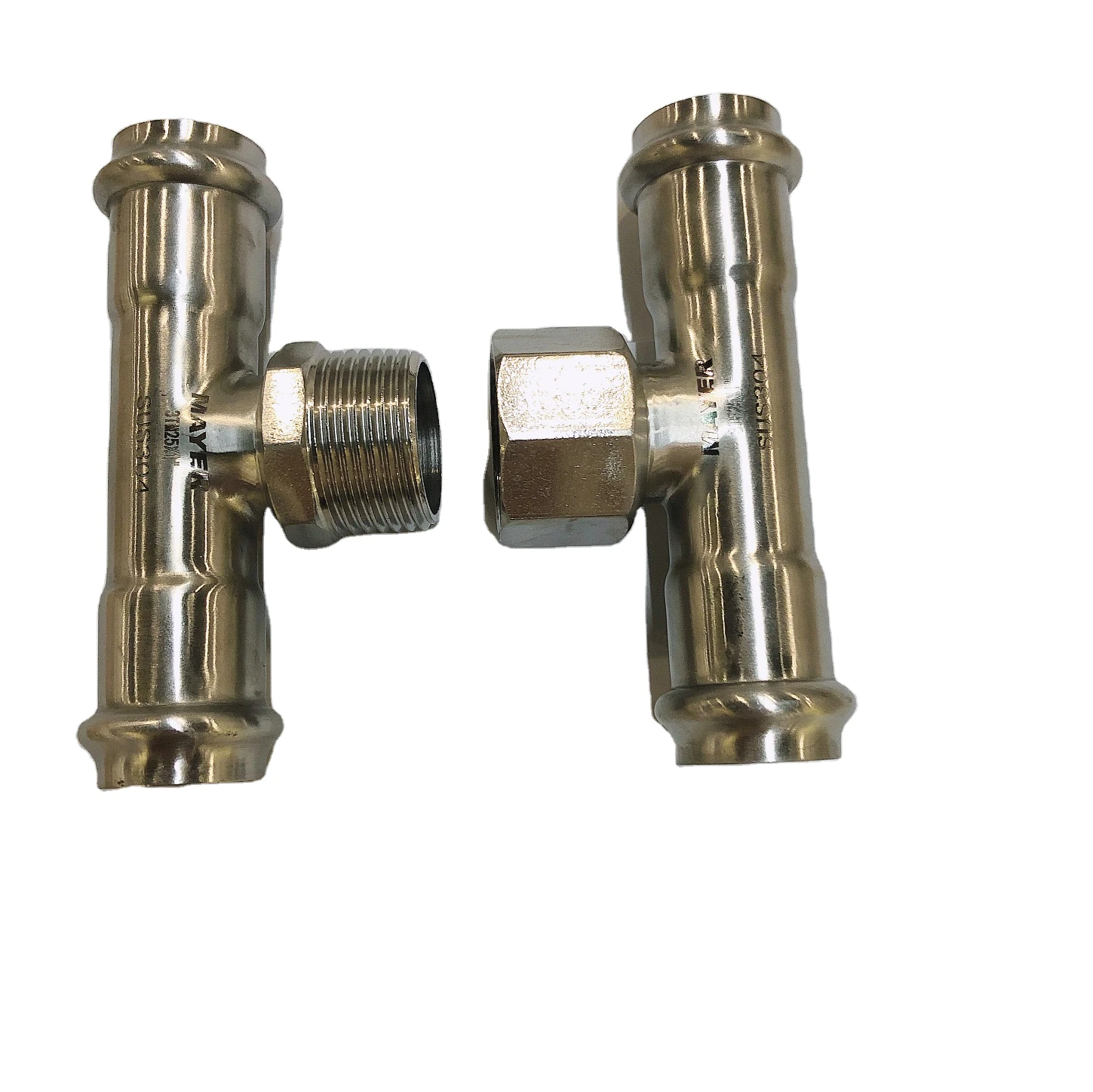 High quality press fitting tee for fire sprinkler system 304