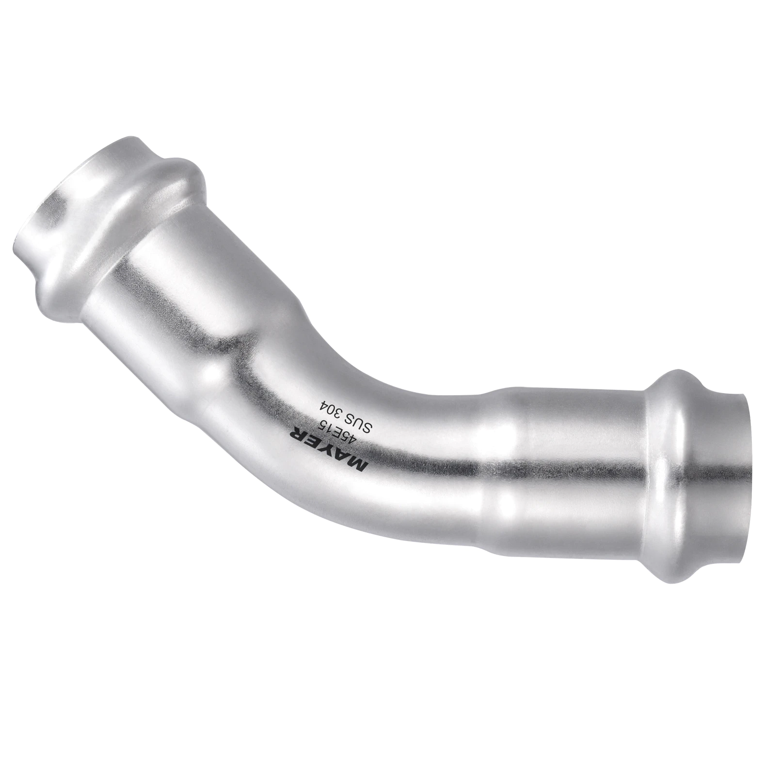 china factory direct sales 304/316l stainless steel fitting 45 degree elbow/bend V profile