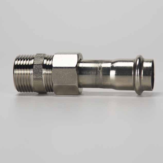 stainless steel union male thread fitting application on pipeline connection