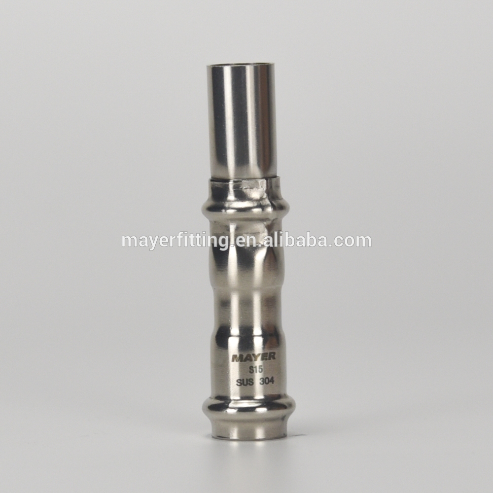 EN10312 Stainless Steel Tube Press Fittings V Profile Coupling 18mm