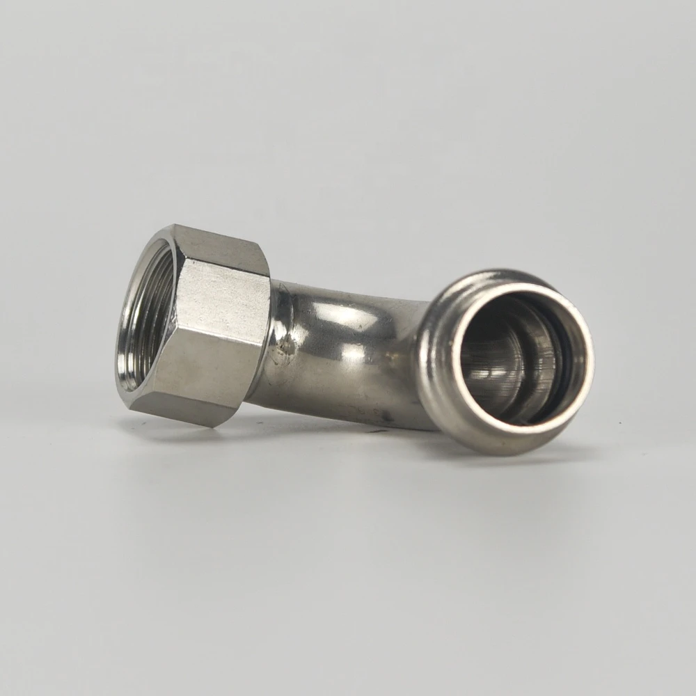 Factory sell 90 Degree V Profile Female Elbow Pipe Press Fitting Guangzhou Mayer