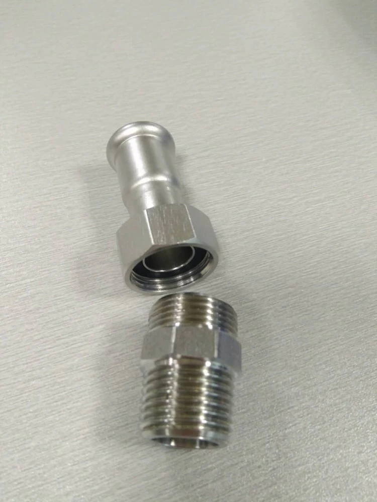 Stainless Steel Press Fitting Union Adaptor with Male Thread V Profile