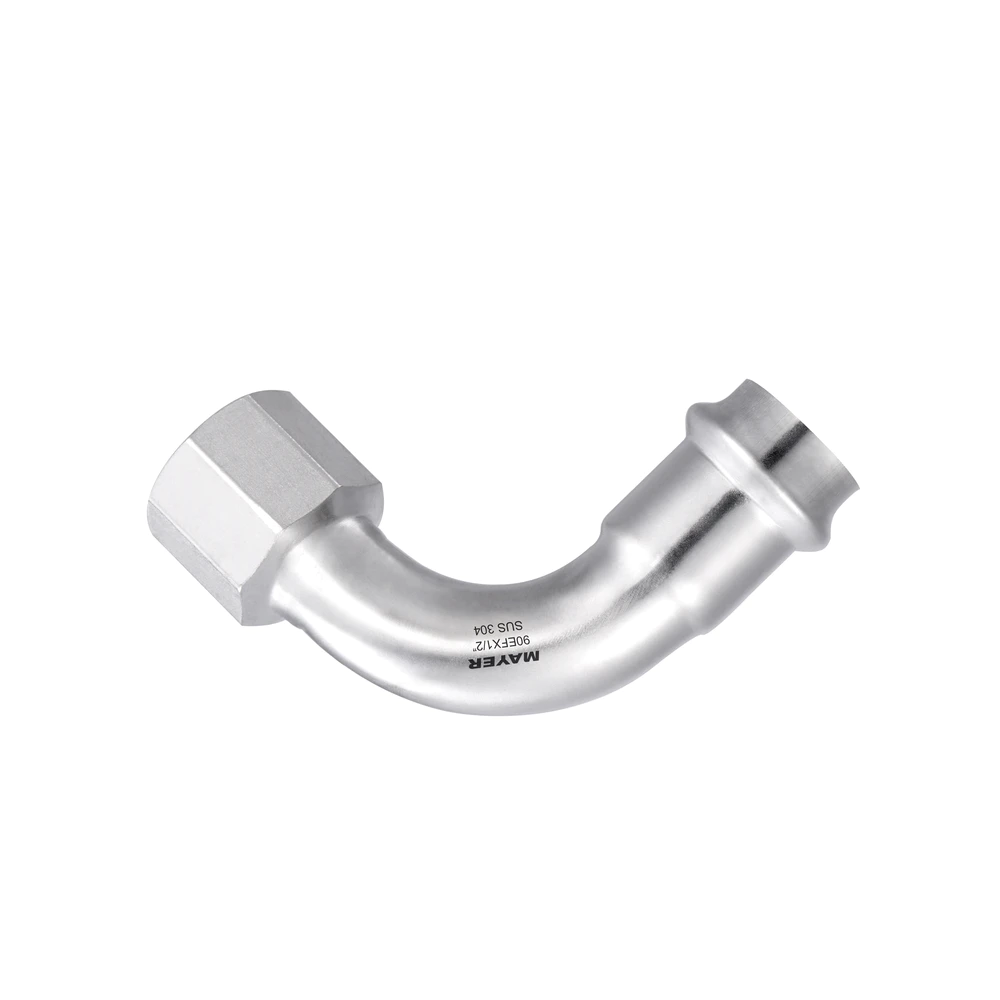 Factory Direct sales high qualityPipe Fittings 90 Degreefemale Elbow/Bend ss304/316l V profile