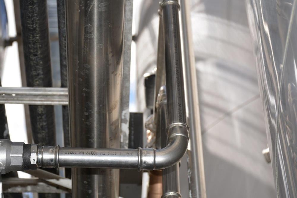 Stainless steel pipe joint plain end reducer Mapress Press fitting mit Pressindikator