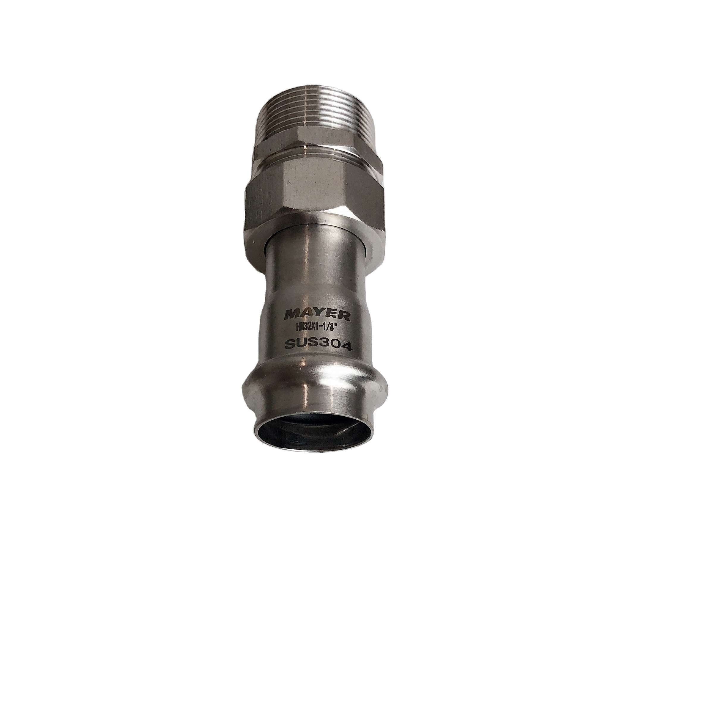 stainless steel union male thread fitting application on pipeline connection