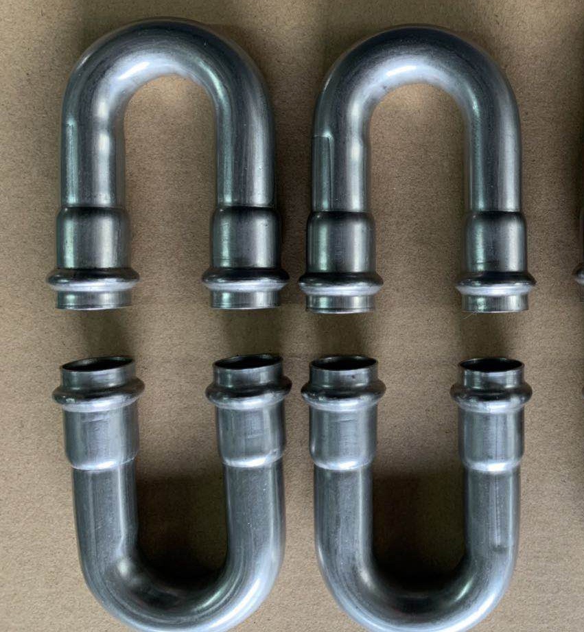 Customized 180 degrees U Bend with Outlet for Hot and Cold Water