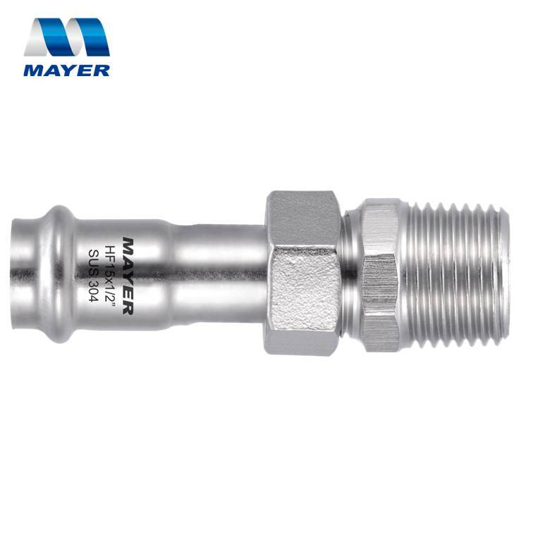 Guangzhou Press adapter male female union fitting with nut stainless steel