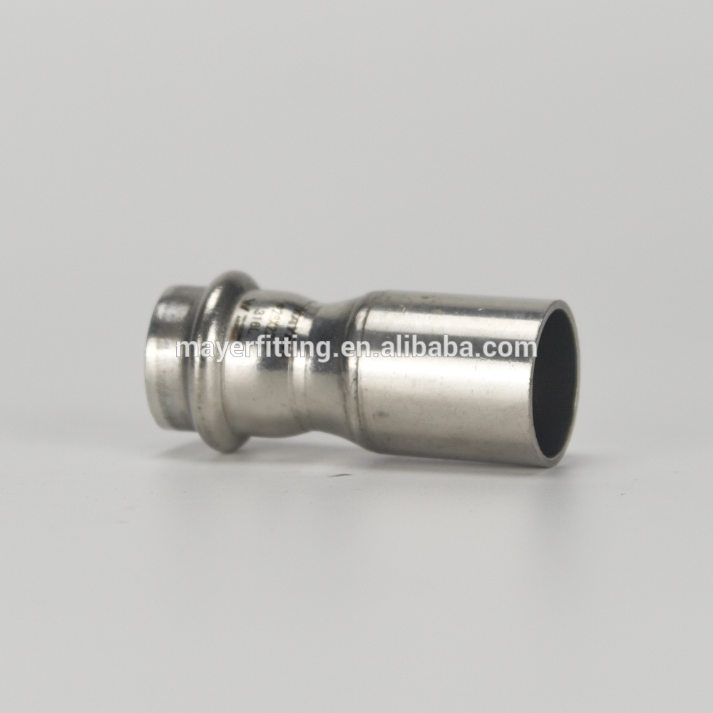 Stainless Press Fitting Plain End Reducer V Profile Coupling with Pipe end