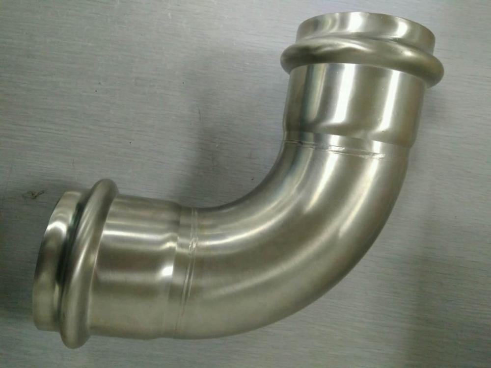 hot sale sanitary pipe fittings 90 degree long radius press elbow with plain end