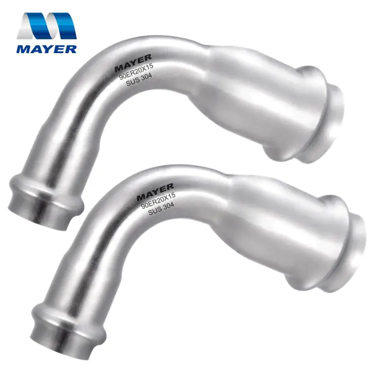 Hot and Cold Water Stainless Steel Plumbing Material Reducing Elbow 90 degree Bend