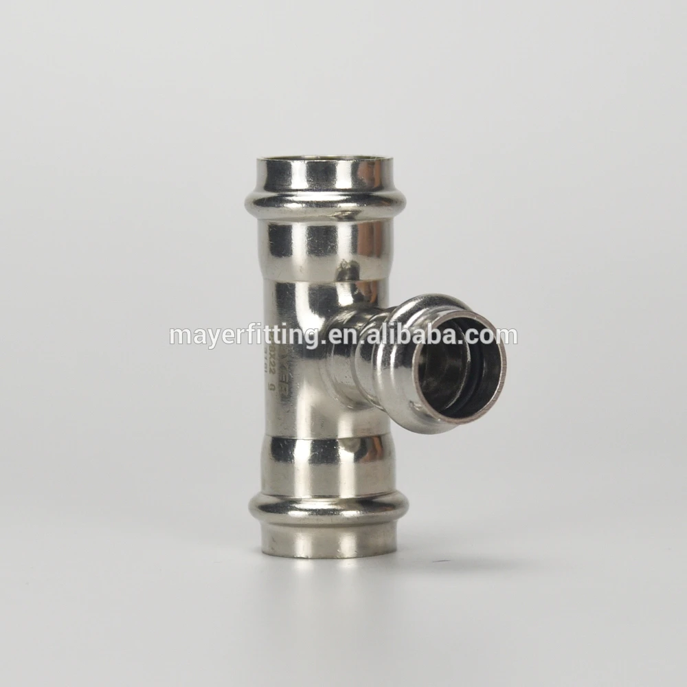 Guangzhou factory famous trademark reducing tee Inox Press Fitting Stainless Steel Pipe Fittings