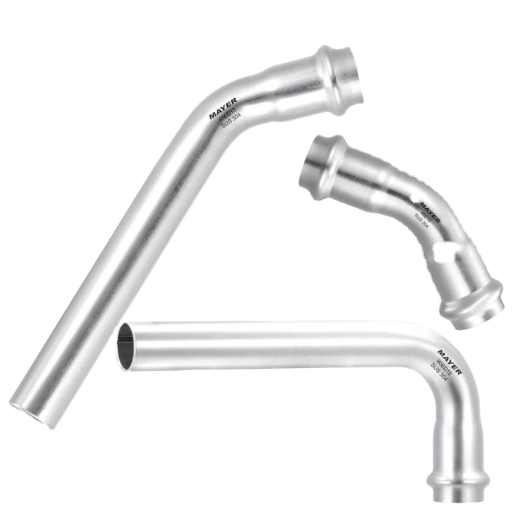 china factory direct sales 304/316l stainless steel fitting 45 degree elbow/bend V profile