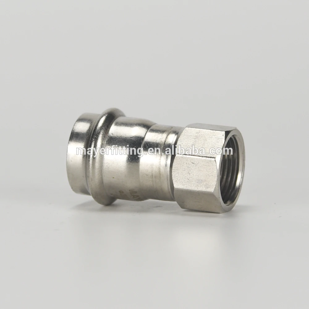 DIN standard stainless steel female coupling adapter pipe press fittings