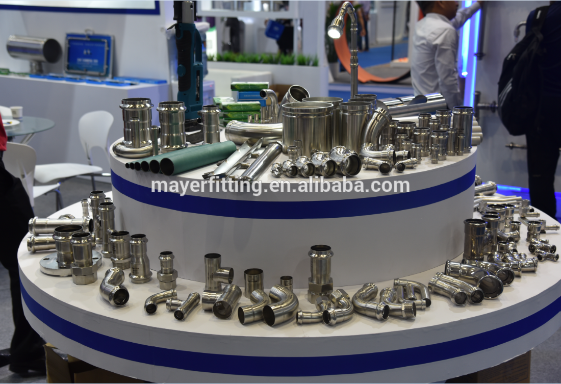 Guangzhou Stainless Steel hydraulic Fitting Female Tee V Press 304 or 316L