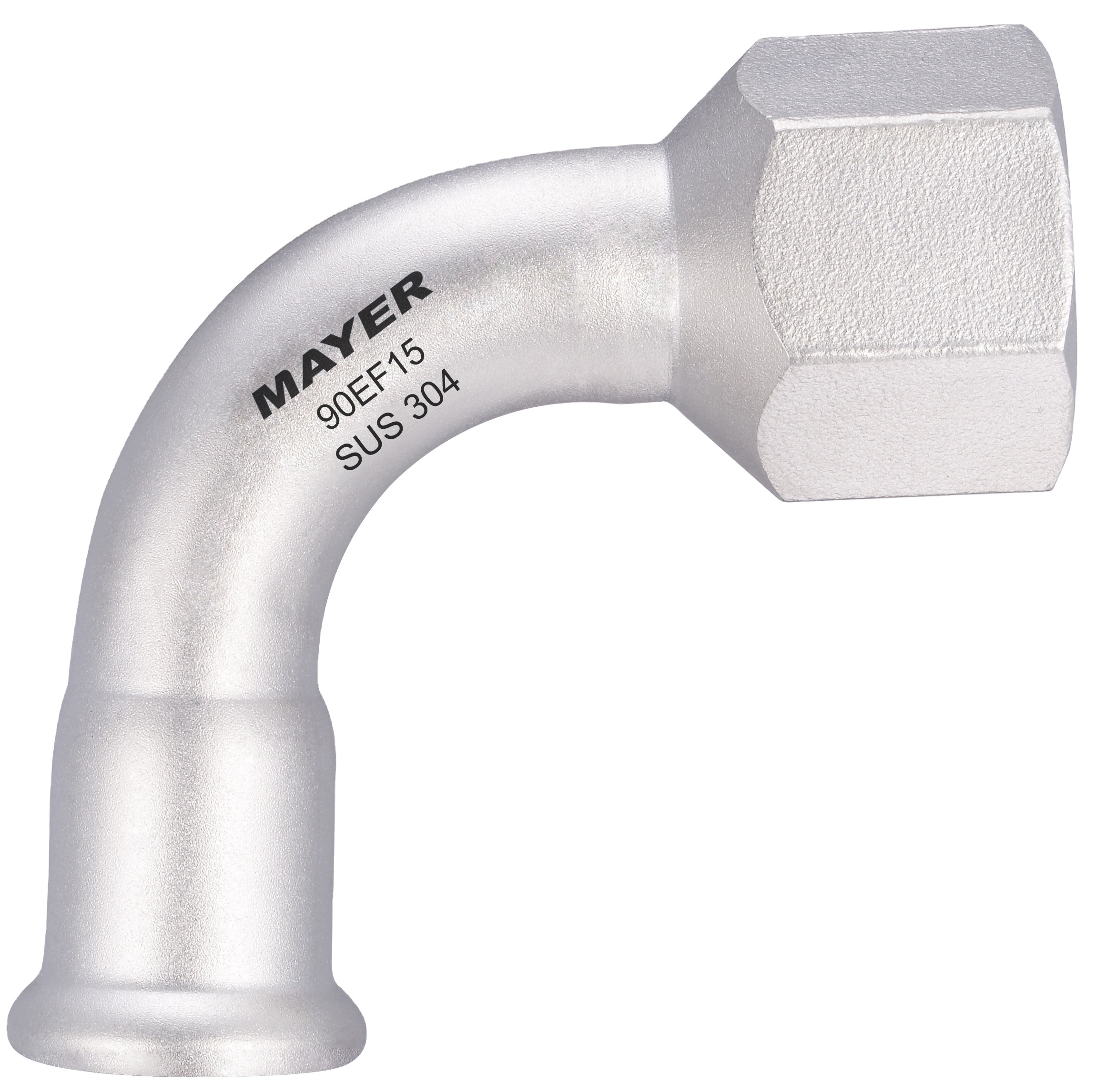 Factory Direct sales high quality Sanitary Pipe Fittings 90 Degree Long Radius female Elbow/Bend ss304/316l V profile