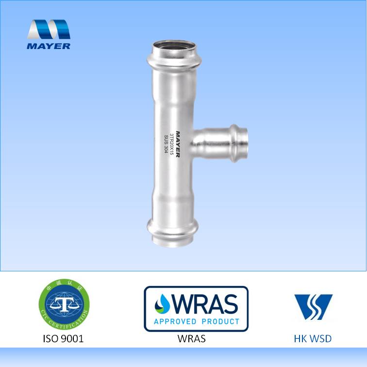 304/316L steel fitting tee or tee fitting application on heating system fire extinguish system