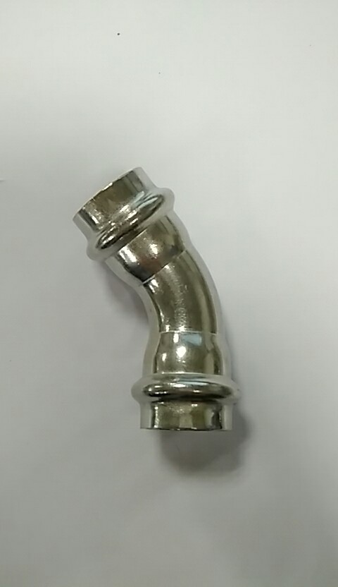 Double Crimping Elbow 45 degree press fitting for stainless steel