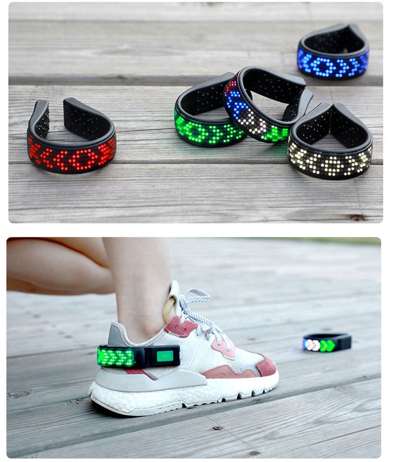 Man& Women Magic RGB Led Shoe Clip with Led Screen Running Light for Night Safety Led Lights for Shoes