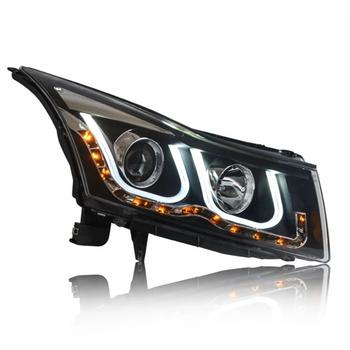 VLAND manufacturer for car headlight for CRUZE front light 2010-2014 LED head lamp plug and play with Angel eye+DRL+turn signal