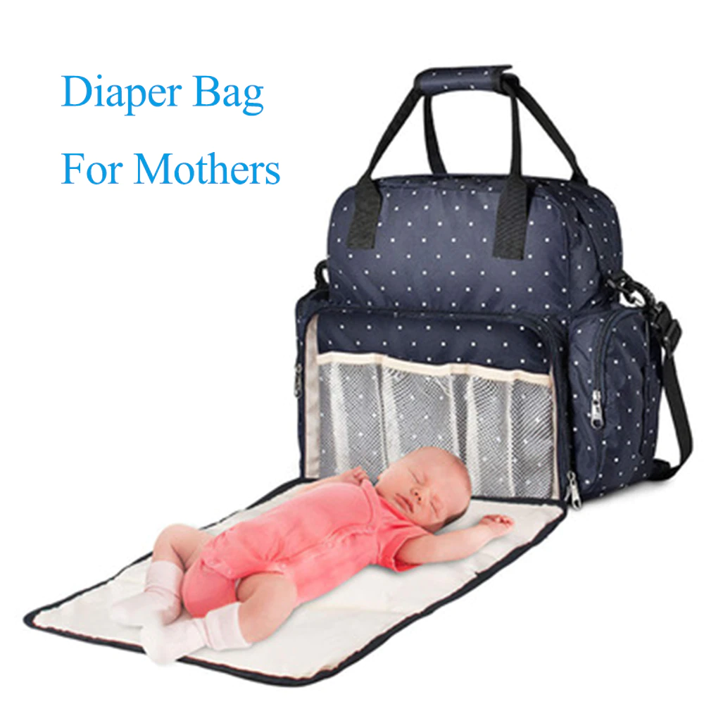 Multifunctional Portable Changing Backpack Baby Crib Bag, Mummy Bag Baby Bed Diaper Changing Station 3 Un 1 Mu