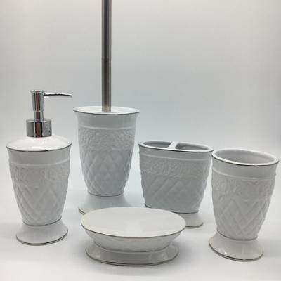 High Quality Ceramic Bathroom Accessory Bath Set for Hotel and home Decorative