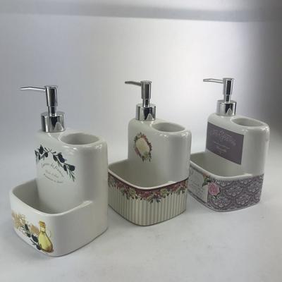 Royal Europe White Ceramic Kitchen Accessories Dispenser Set