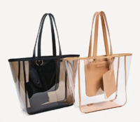 Fashion Handbag Clear Transparent Women Shopping Bags Summer LargeShoulder Bag Travel Crystal Beach Bag