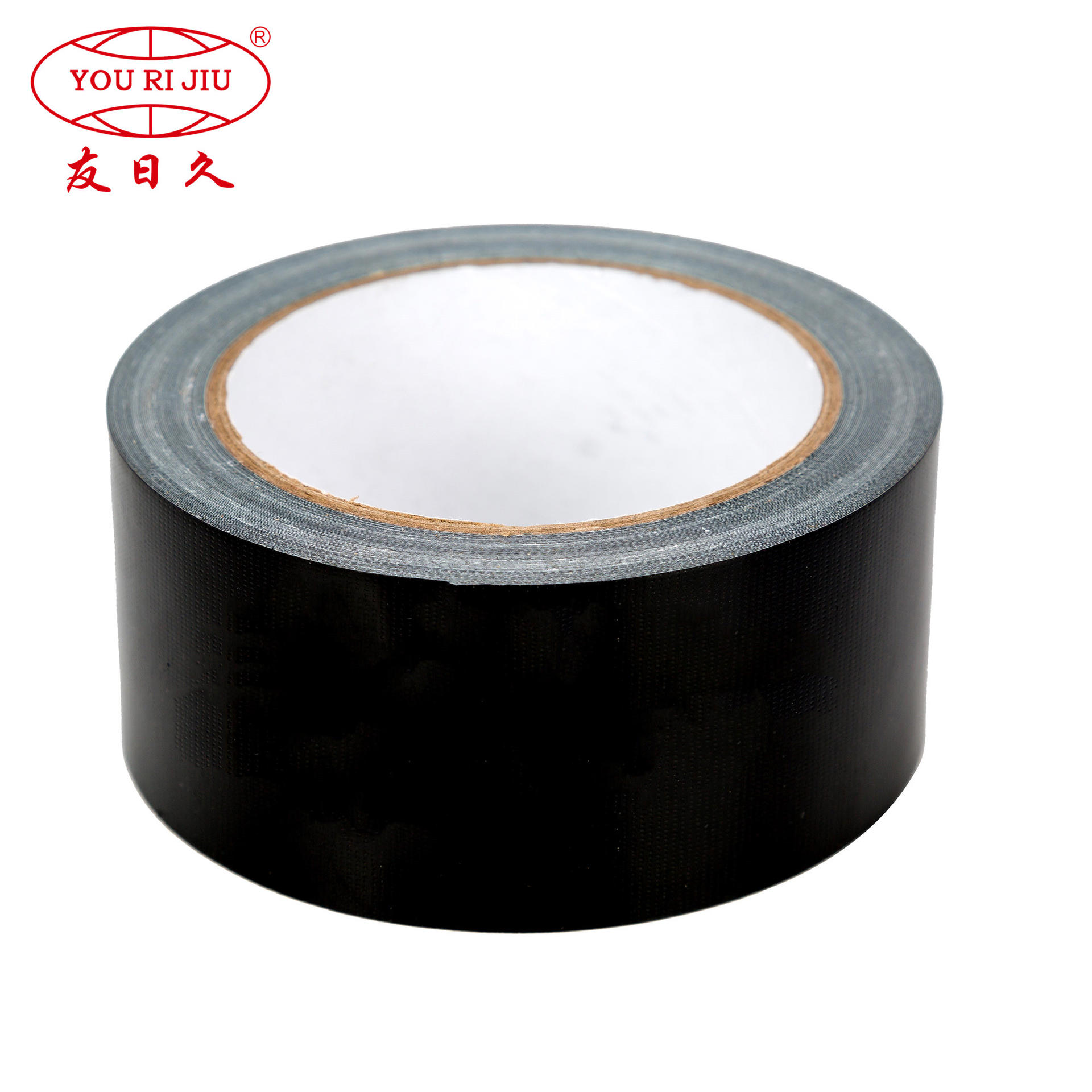 Easy tear waterproof natural rubber custom black cloth duct tape jumbo roll