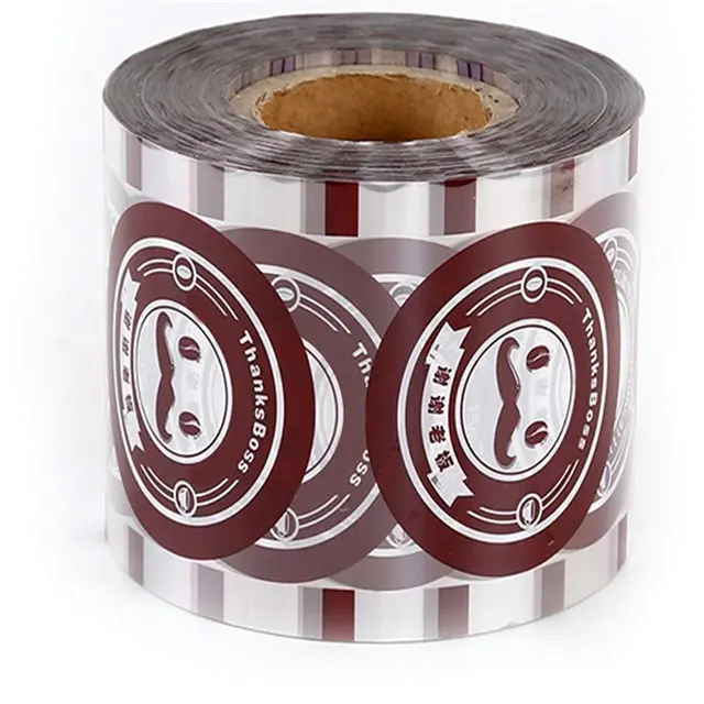 Custom Logo printed plastic cup heat sealing roll film