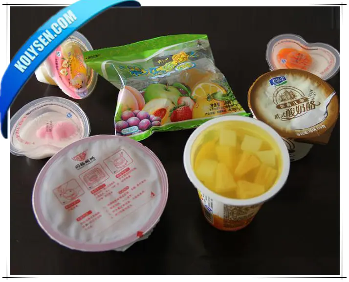 Plastic cup lidding sealing film on roll for packing