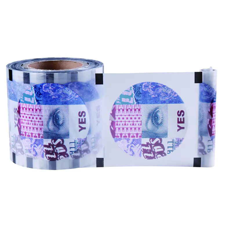 Cup Sealing Roll Film Custom Printed Pp/plastic Transparent Packaging Film Laminated Material Soft Moisture Proof
