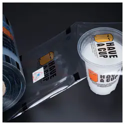 Custom printed Plastic Cup Sealing Roll Film for plastic Cup Lidding Film sealing film bubble tea packaging