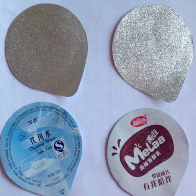 Embossed sealing aluminum foil lid with custom printing